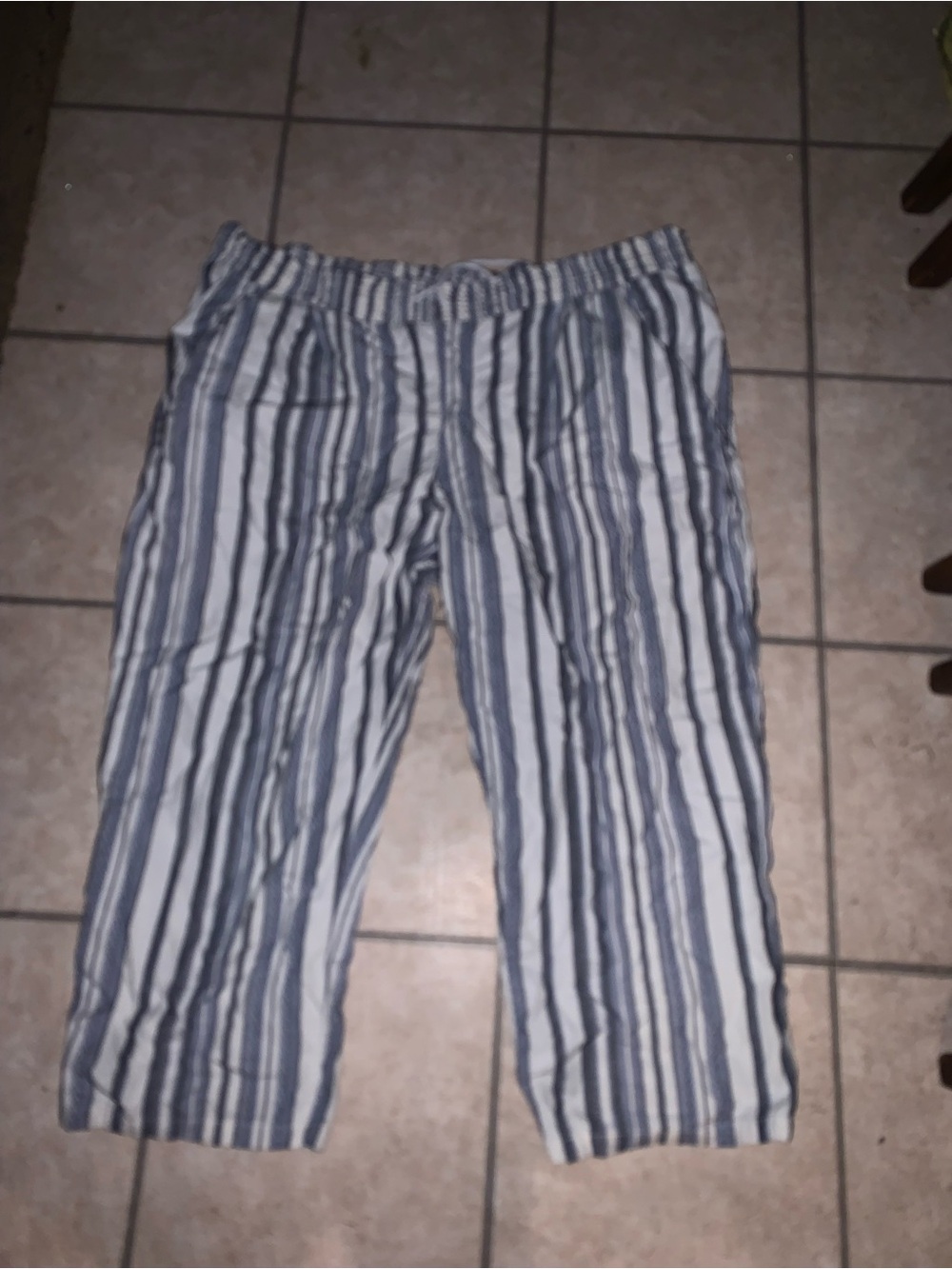 Fashion Bug Blue and White Striped Men’s Jogger Pants